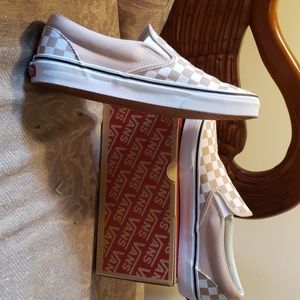 Van's checkered slip on